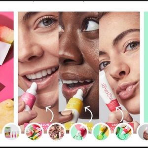 📌 Kopari Beauty Coconut Lip Glossy Trio - Clear, Pineapple, Watermelon .35oz ea